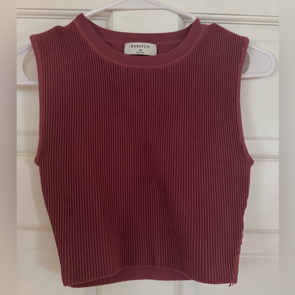 Aritzia Ribbed Tank Top - pink